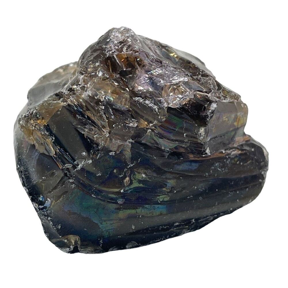 Amber Rootbeer Art‎ Glass Cullet Layered Slag Glass #5L140